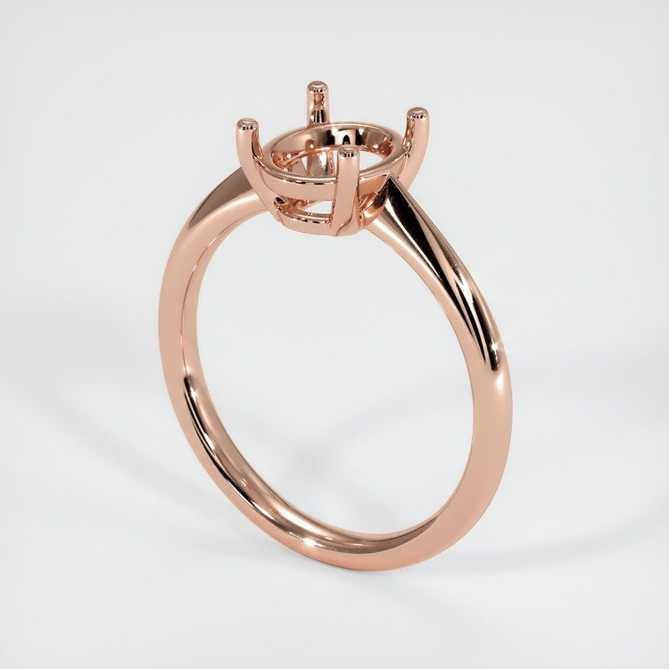 14K Rose Gold Solitaire Ring Setting