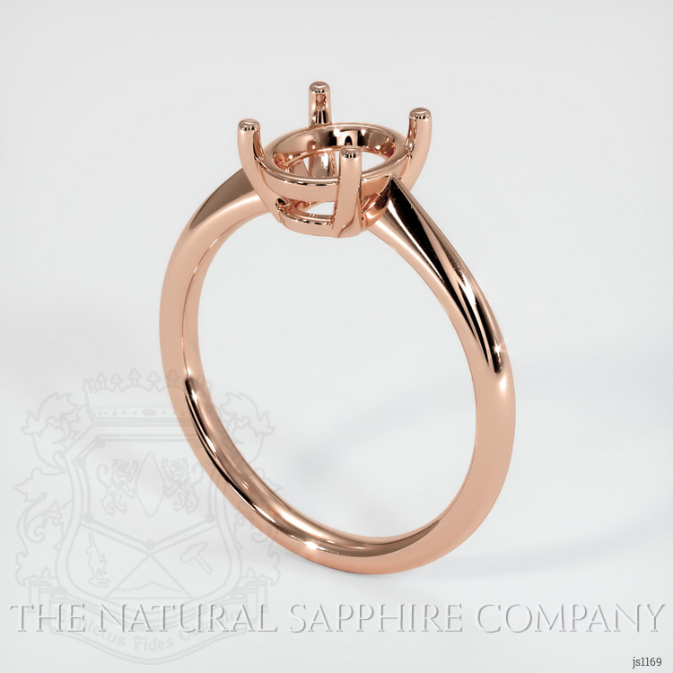 14K Rose Gold Solitaire Ring Setting