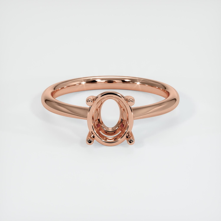 14K Rose Gold Solitaire Ring Setting