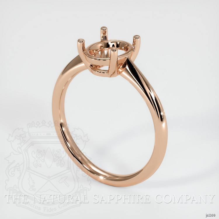 18K Rose Gold Solitaire Ring Setting