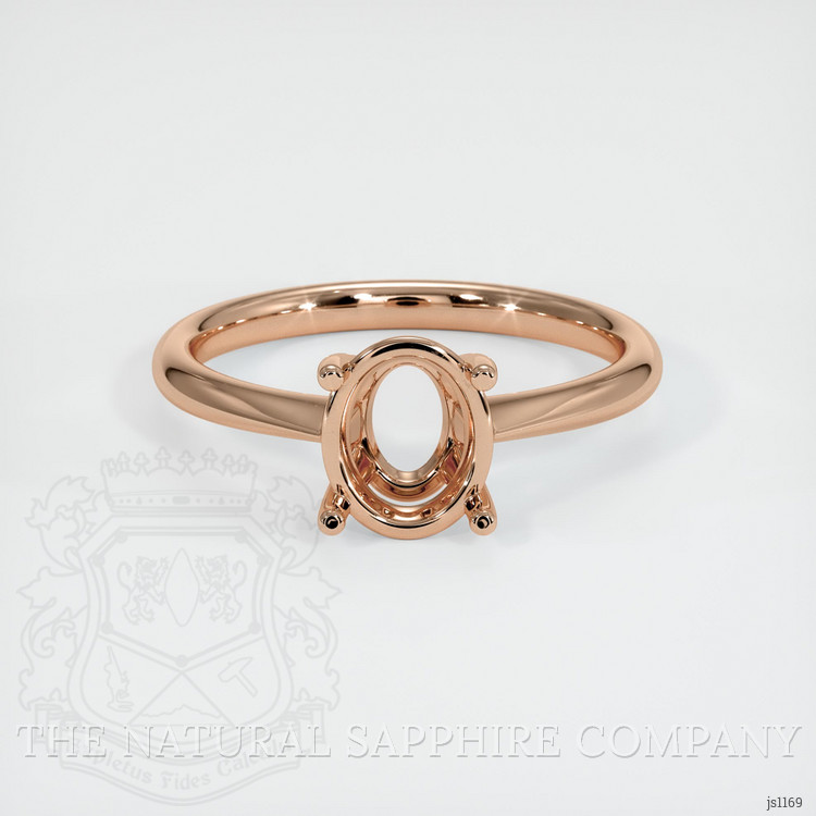 18K Rose Gold Solitaire Ring Setting