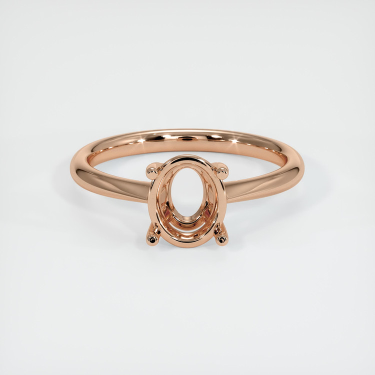18K Rose Gold Solitaire Ring Setting