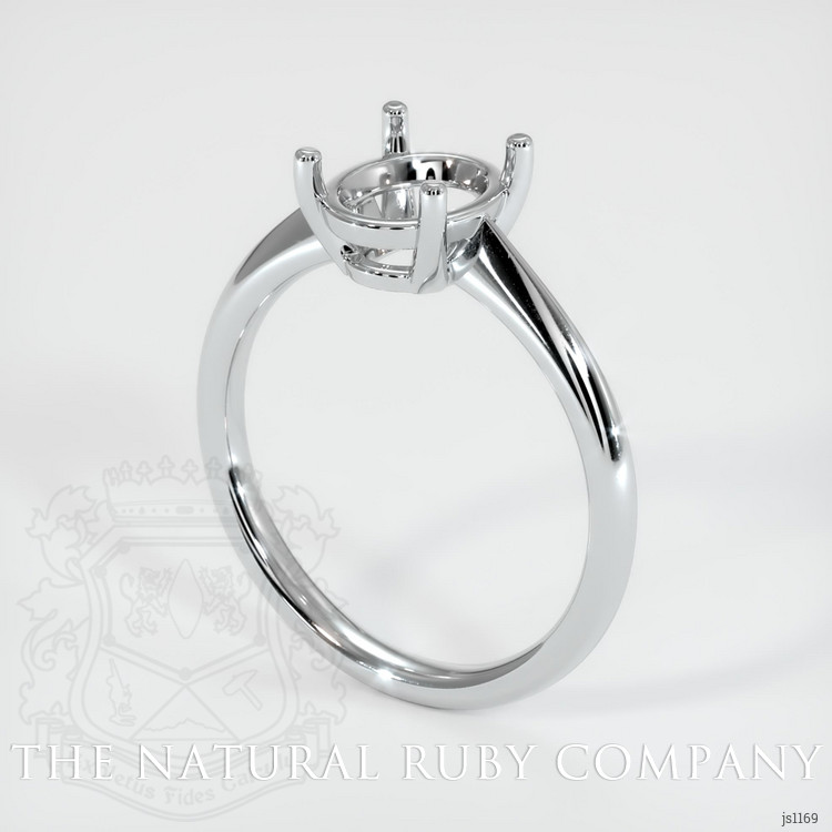 14K White Gold Solitaire Ring Setting
