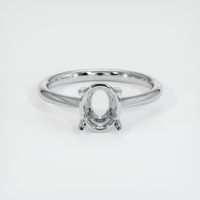 14K White Gold Solitaire Ring Setting Image