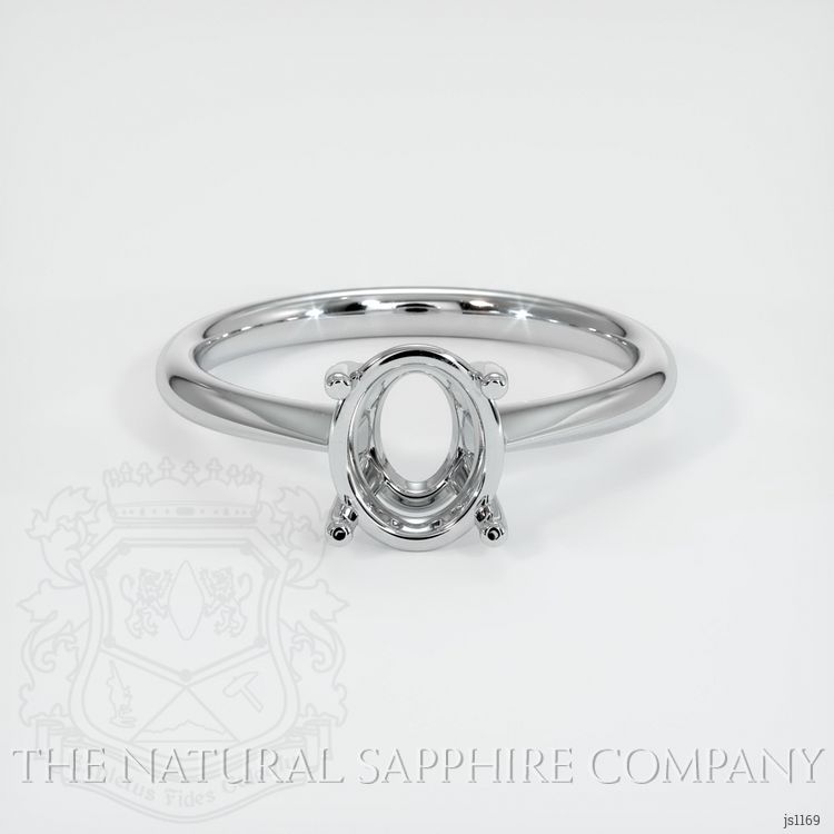 14K White Gold Solitaire Ring Setting