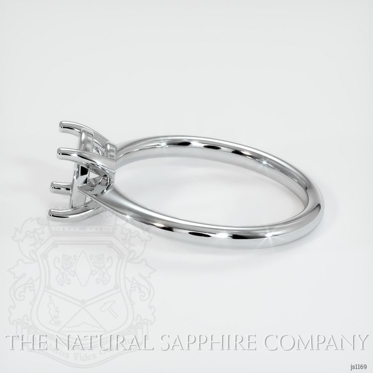 14K White Gold Solitaire Ring Setting