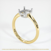 14K White & Yellow Solitaire Ring Setting Video