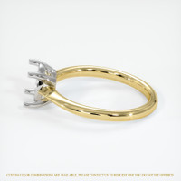 14K White & Yellow Solitaire Ring Setting Image