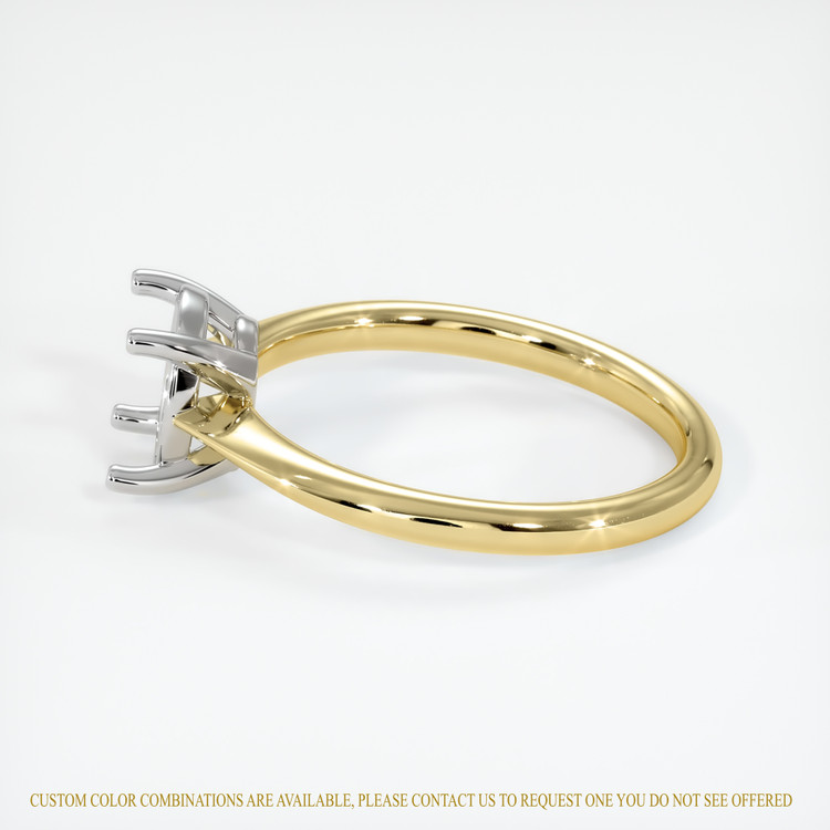 14K White & Yellow Solitaire Ring Setting