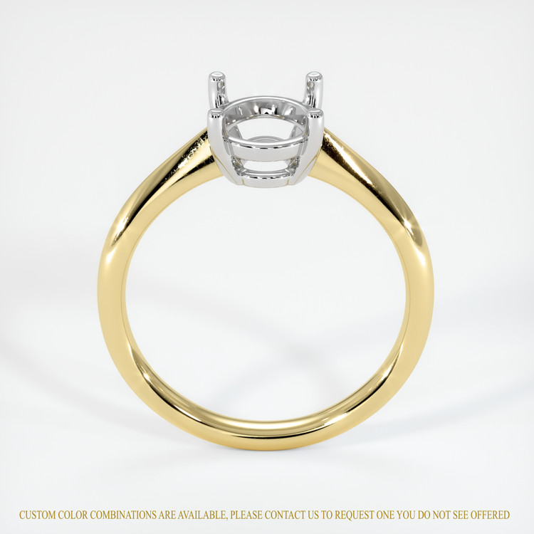 14K White & Yellow Solitaire Ring Setting