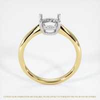 18K White & Yellow Solitaire Ring Setting Image