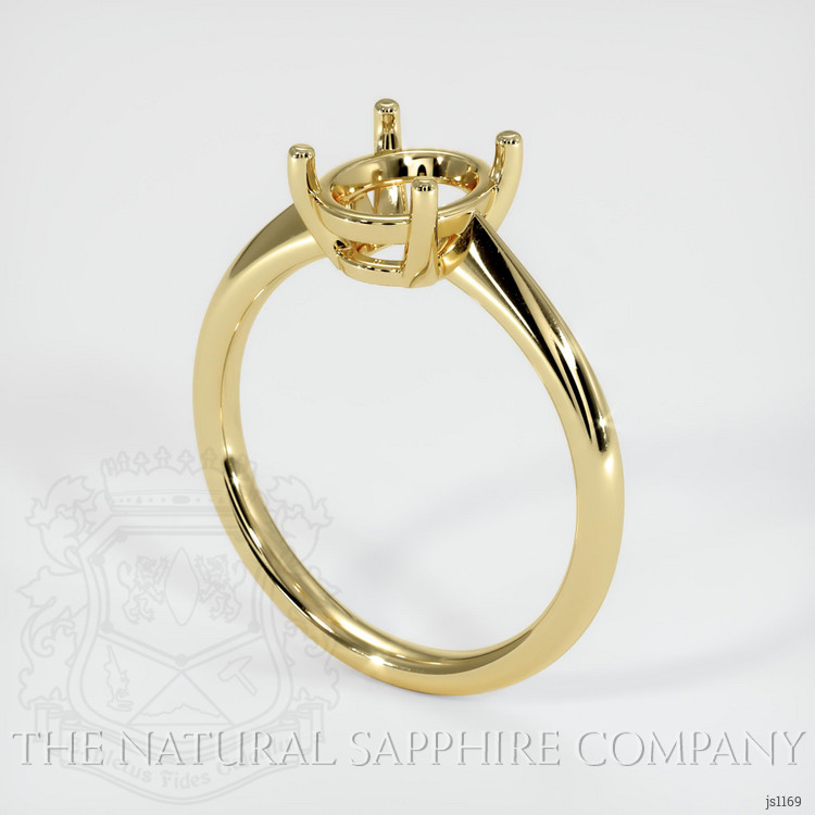 18K Yellow Gold Solitaire Ring Setting