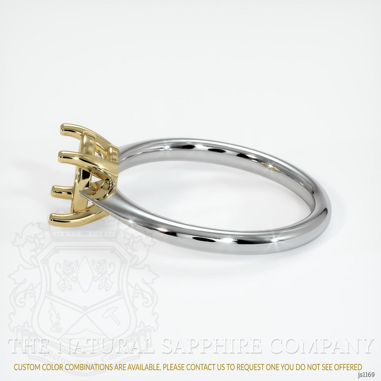 14K Yellow & White Solitaire Ring Setting