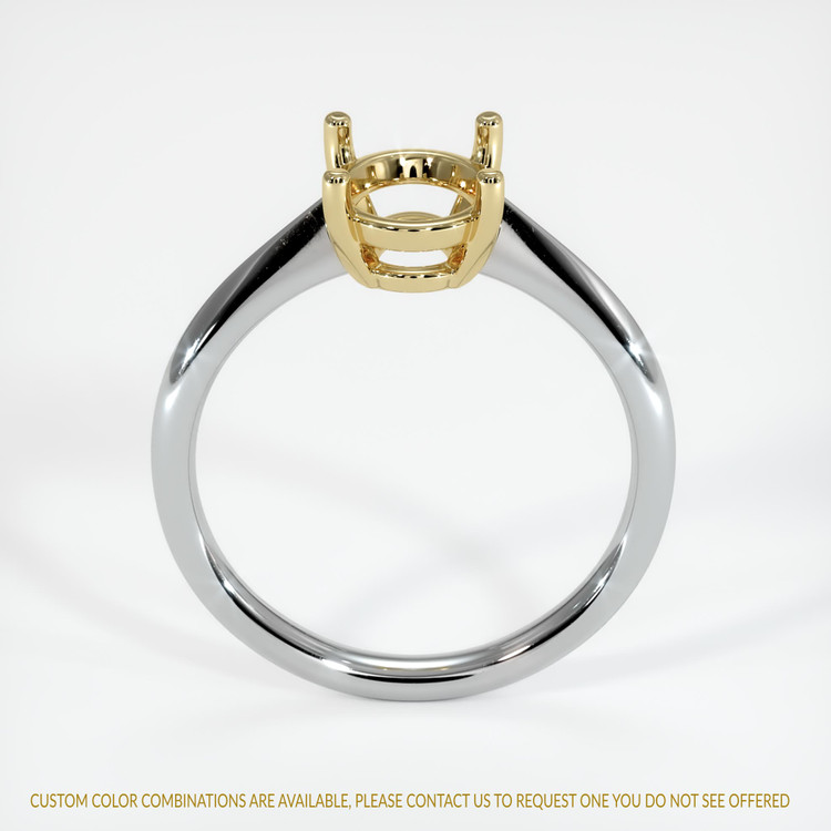 14K Yellow & White Solitaire Ring Setting