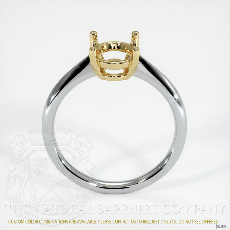 14K Yellow & White Solitaire Ring Setting
