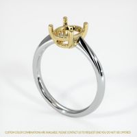 18K Yellow & White Solitaire Ring Setting Video