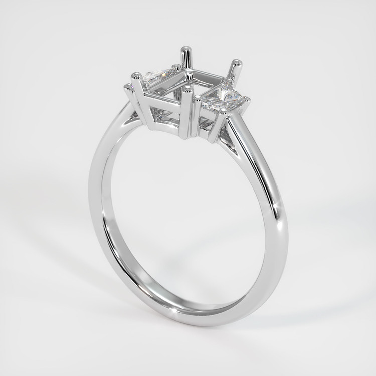 Platinum 950 Three Stone Ring Setting