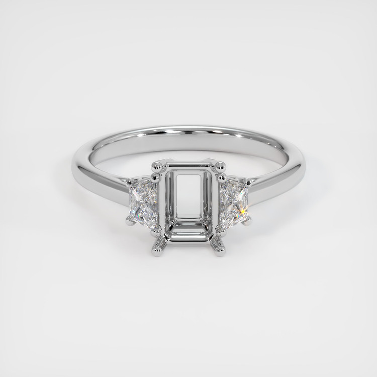 Platinum 950 Three Stone Ring Setting