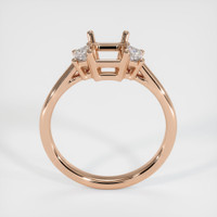 18K Rose Gold Three Stone Ring Setting Image