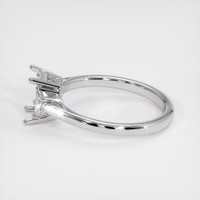 14K White Gold Three Stone Ring Setting Image