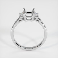 14K White Gold Three Stone Ring Setting Image