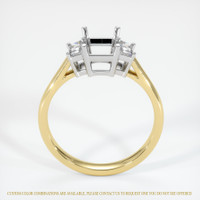 14K White & Yellow Three Stone Ring Setting Image