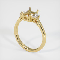 10K Yellow Gold Three Stone Ring Setting Video