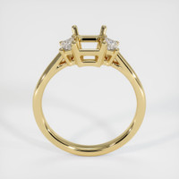10K Yellow Gold Three Stone Ring Setting Image