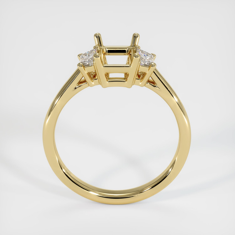 14K Yellow Gold Three Stone Ring Setting
