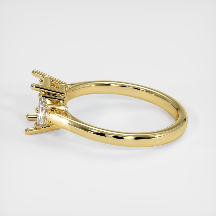 18K Yellow Gold Three Stone Ring Setting