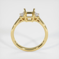 18K Yellow Gold Three Stone Ring Setting Image