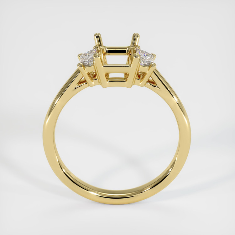 18K Yellow Gold Three Stone Ring Setting