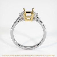 18K Yellow & White Three Stone Ring Setting Image