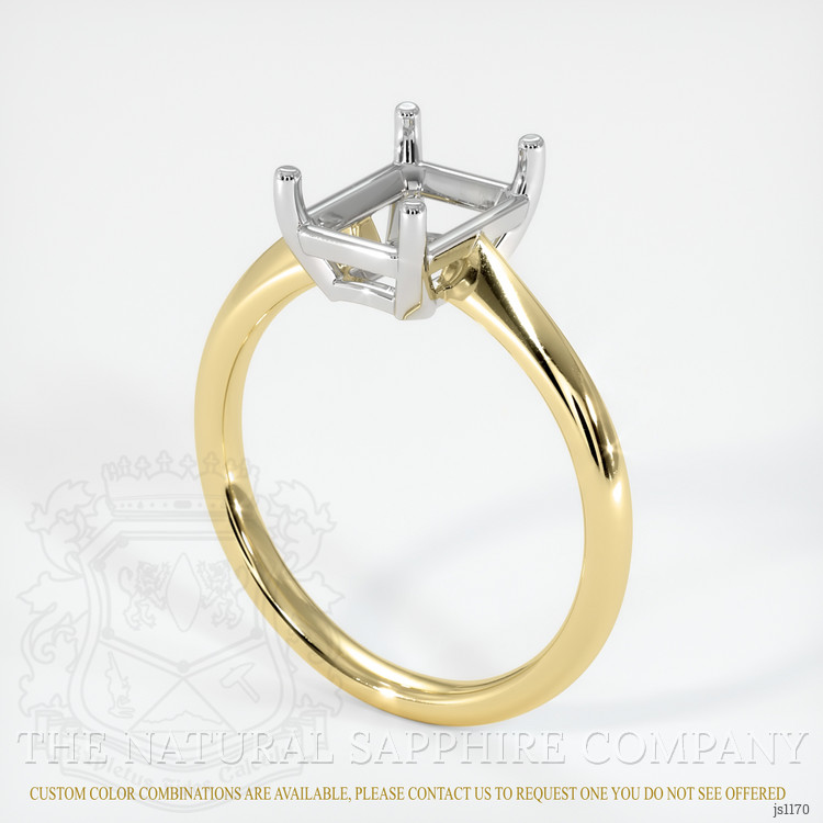 14K White & Yellow Vedic Ring Setting