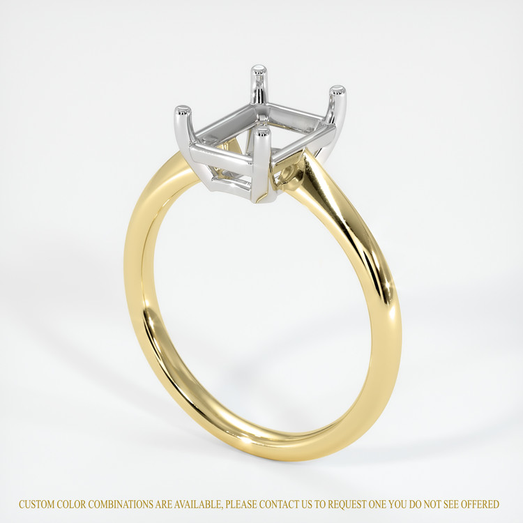 14K White & Yellow Vedic Ring Setting