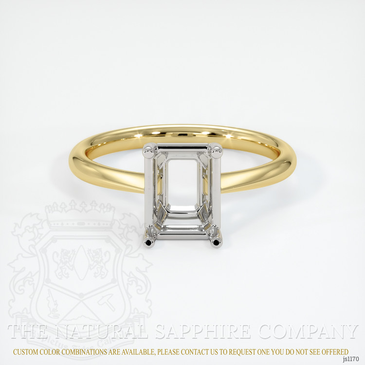 14K White & Yellow Vedic Ring Setting