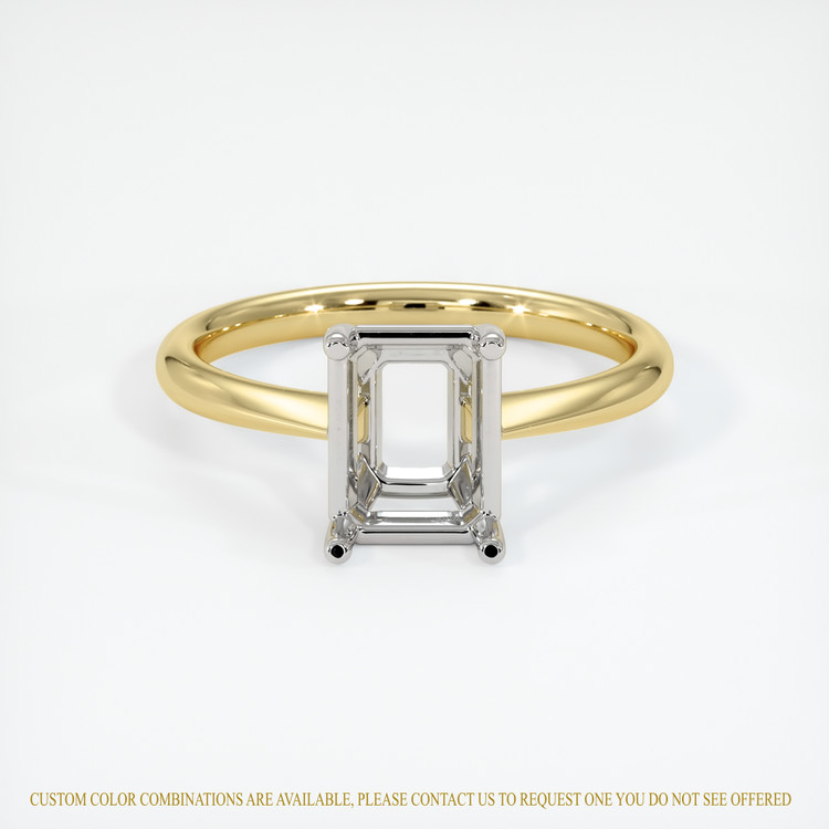 14K White & Yellow Vedic Ring Setting