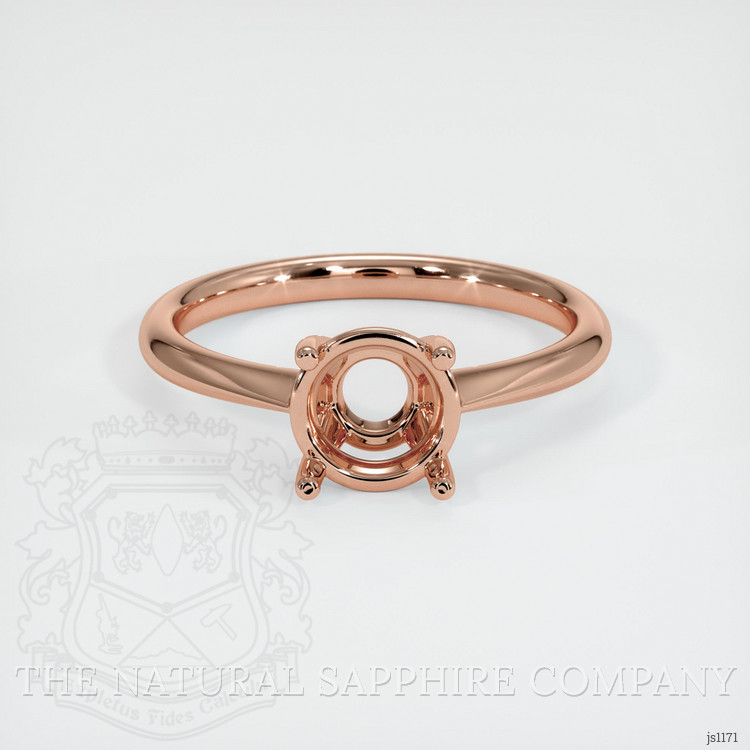 14K Rose Gold Solitaire Ring Setting