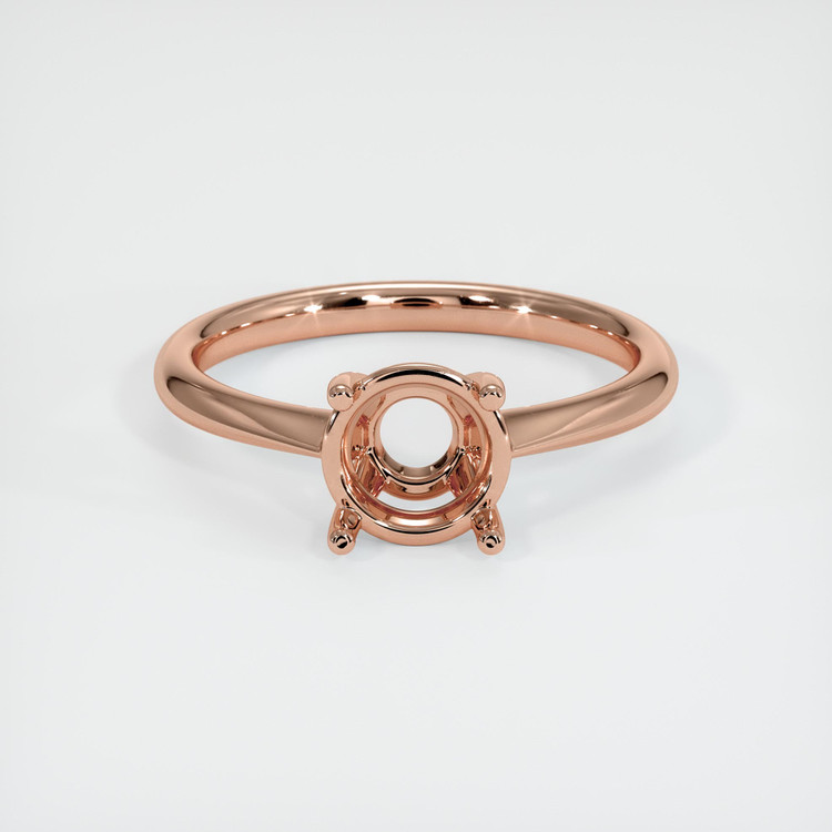 14K Rose Gold Solitaire Ring Setting