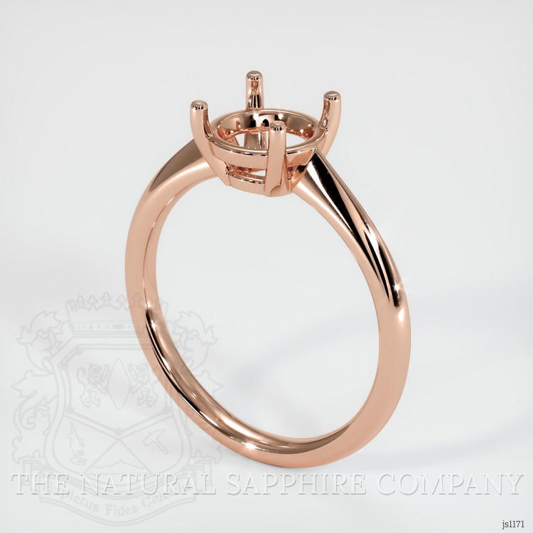 14K Rose Gold Solitaire Ring Setting