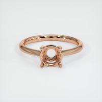 18K Rose Gold Solitaire Ring Setting Image