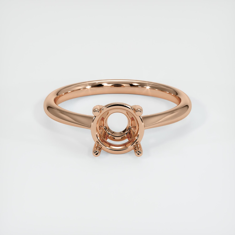 18K Rose Gold Solitaire Ring Setting