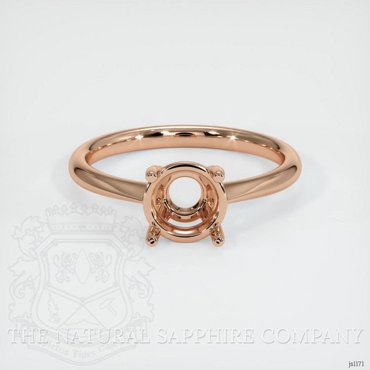 18K Rose Gold Solitaire Ring Setting