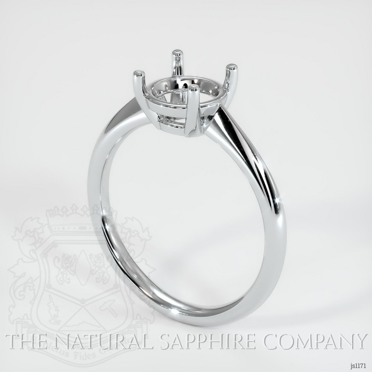 14K White Gold Solitaire Ring Setting