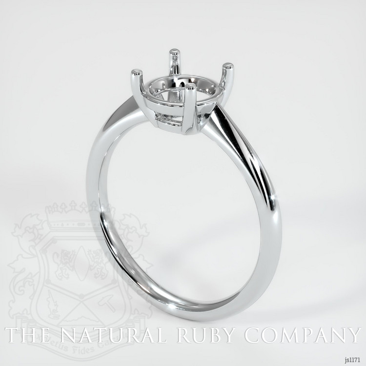 14K White Gold Solitaire Ring Setting