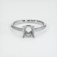 14K White Gold Solitaire Ring Setting Image