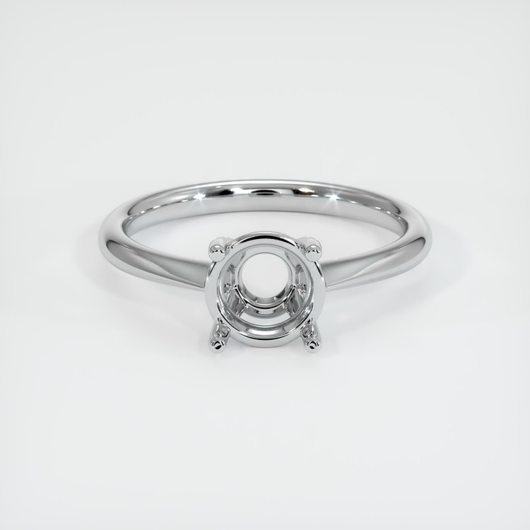 14K White Gold Solitaire Ring Setting