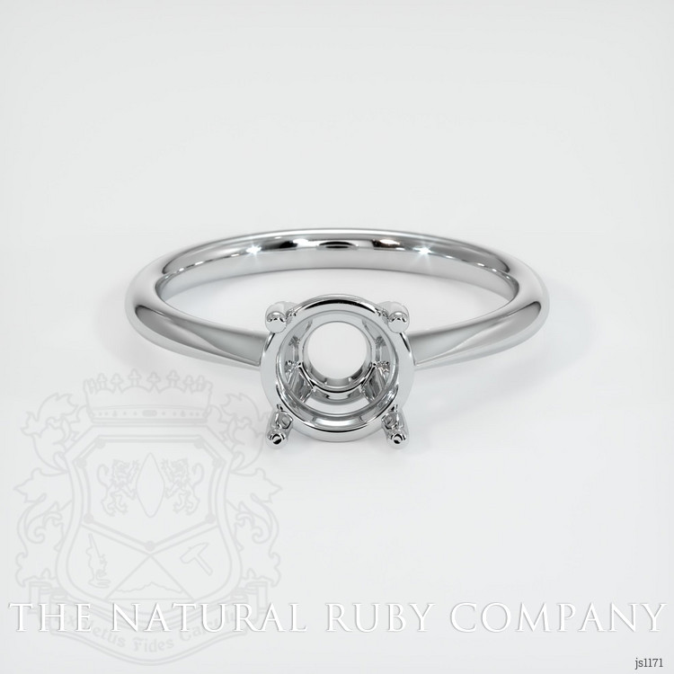 14K White Gold Solitaire Ring Setting