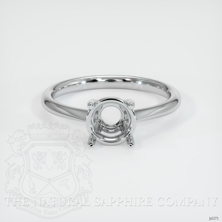 18K White Gold Solitaire Ring Setting