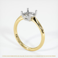 14K White & Yellow Solitaire Ring Setting Video
